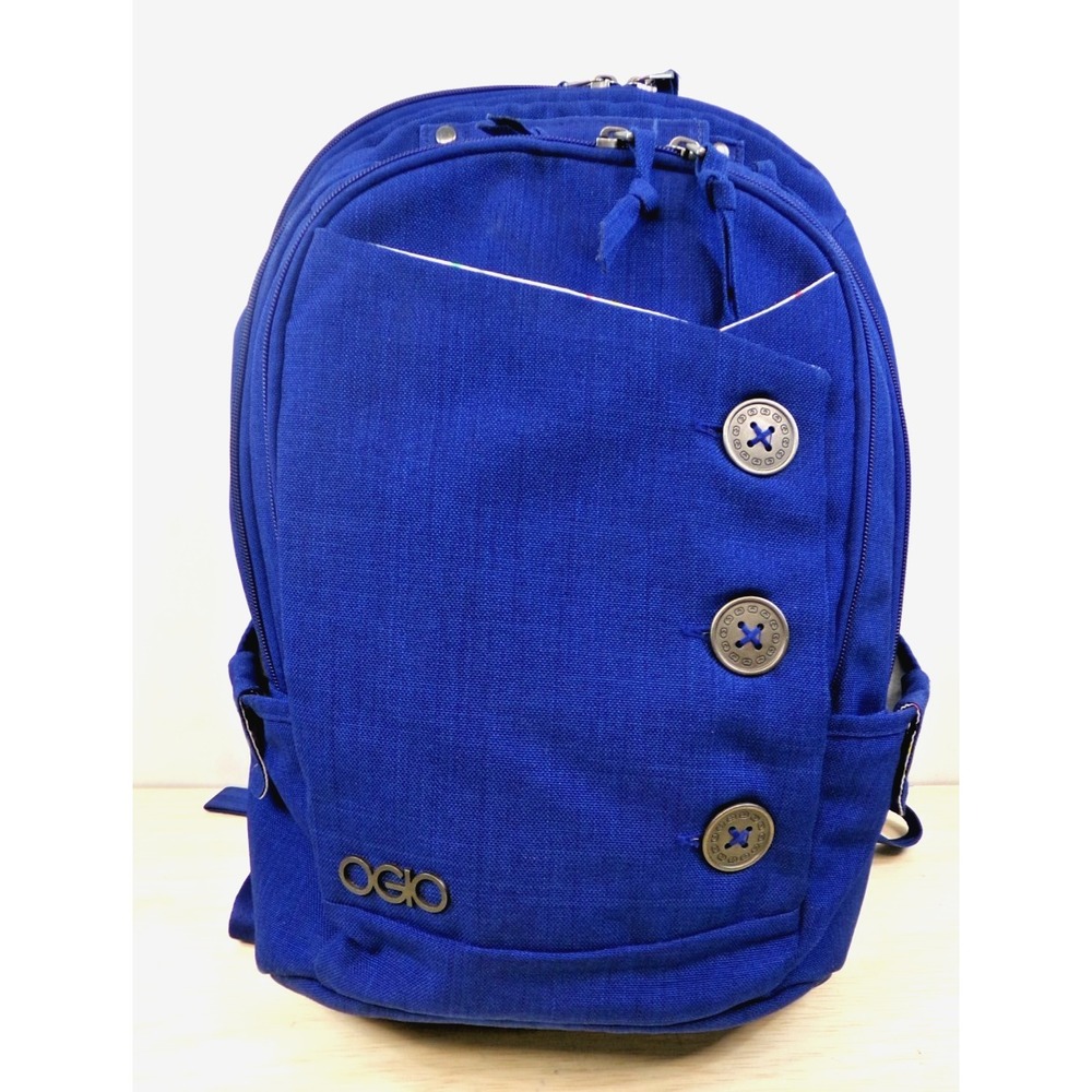 OGIO Soho Laptop Backpack Blue with Polka Dot Interior Padded Tech Bag